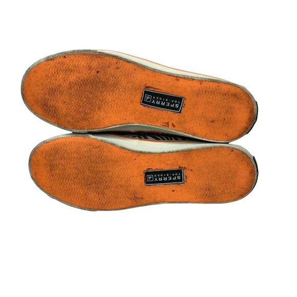 Sperry Top-Sider Zebra Boat Flats Shoes Womens 8 M Black White Sequins Slip On - Picture 11 of 12